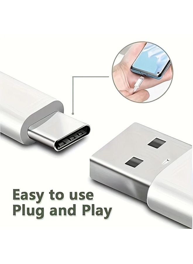 20 عبوة كابل شحن سريع أبيض من USB A إلى USB C مقاس 39 37 بوصة - Image 3